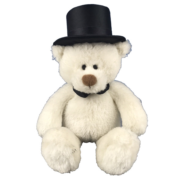 Gund Gifts Hearts United Bride & Groom Pair Plush Teddy Bears 10" White Stuffed - Picture 2 of 16